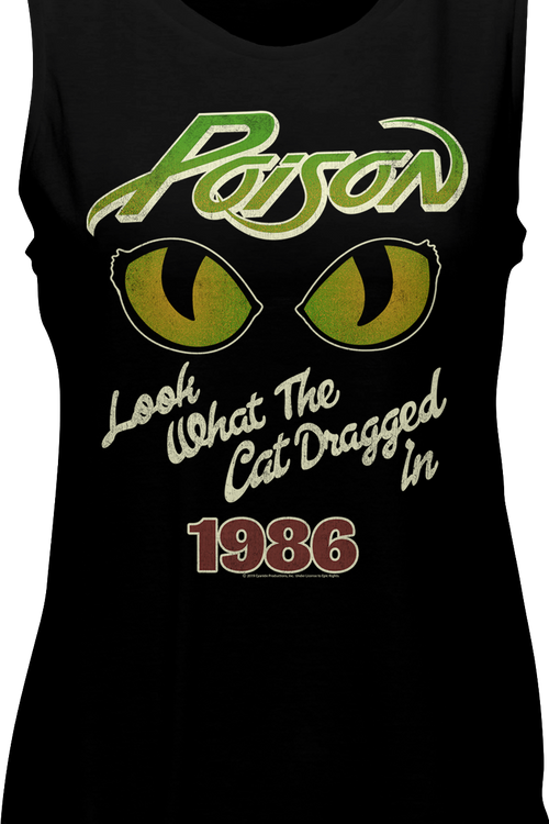 Ladies Look What The Cat Dragged In Poison Muscle Tank Topmain product image