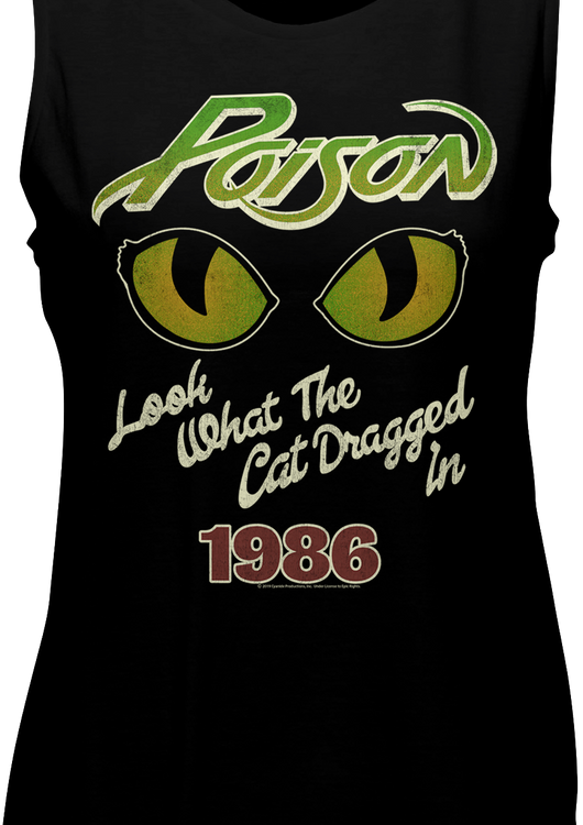 Ladies Look What The Cat Dragged In Poison Muscle Tank Top - main product image