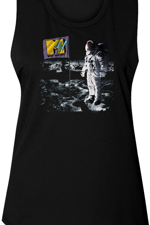 Ladies Moon Landing MTV Muscle Tank Top - main product image
