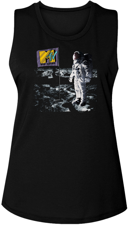 Ladies Moon Landing MTV Muscle Tank Top - main product image
