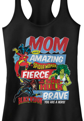 Ladies Mother's Day Marvel Comics Racerback Tank Top