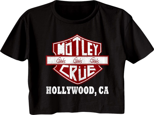 Ladies Motorcycle Logo Motley Crue Crop Topmain product image