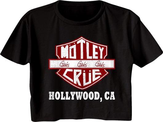 Ladies Motorcycle Logo Motley Crue Crop Top - main product image