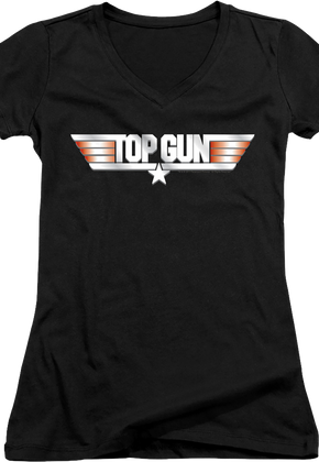 Ladies Movie Logo Top Gun V-Neck Shirt