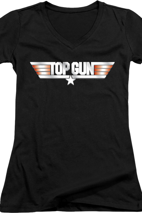 Ladies Movie Logo Top Gun V-Neck Shirt - main product image