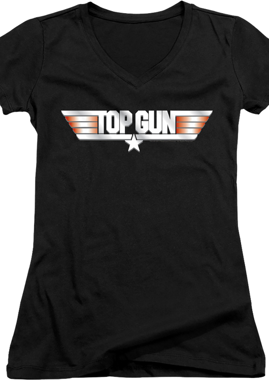 Ladies Movie Logo Top Gun V-Neck Shirt - main product image