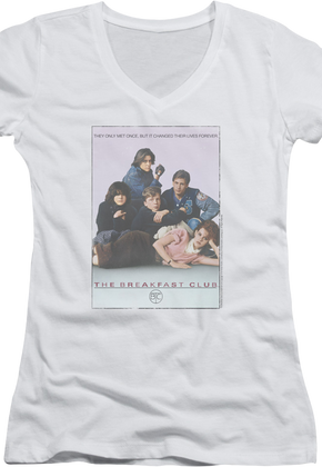 Ladies Movie Poster Breakfast Club V-Neck Shirt