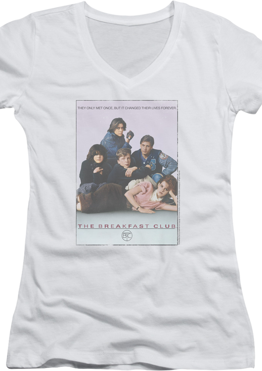 Ladies Movie Poster Breakfast Club V-Neck Shirt - main product image