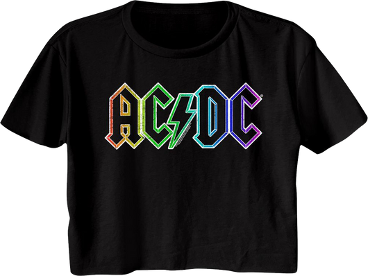 Ladies Neon Logo ACDC Crop Top - main product image