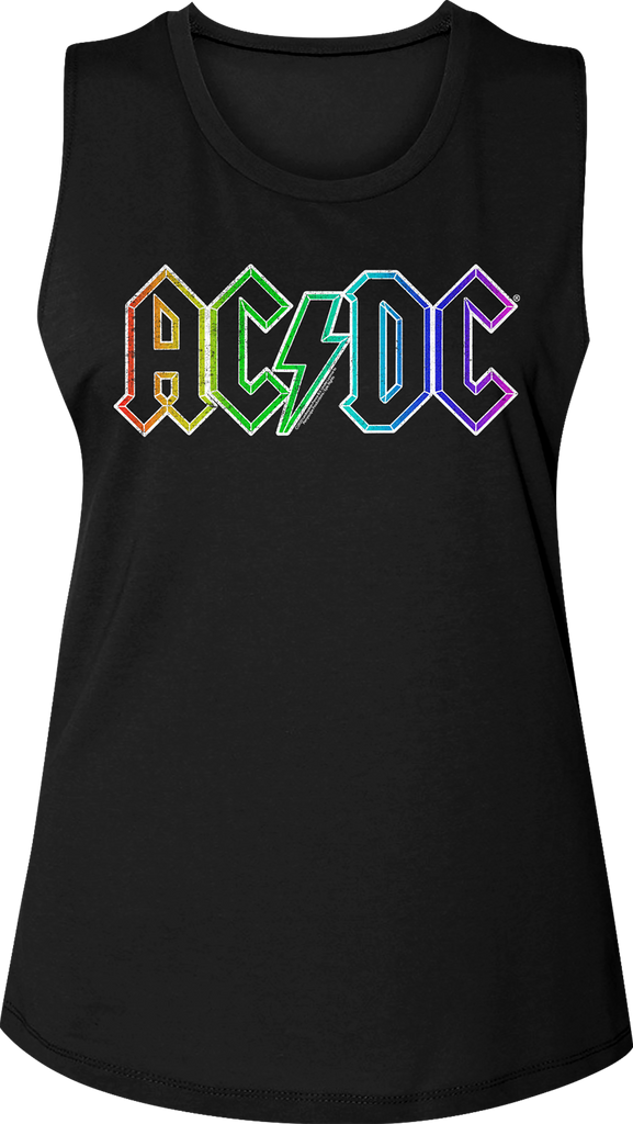 Ladies original Neon Logo ACDC Muscle Tank