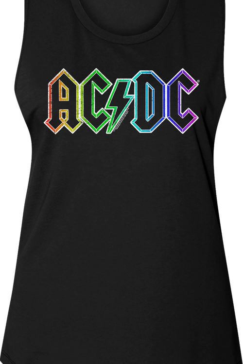 Ladies Neon Logo ACDC Muscle Tank Topmain product image