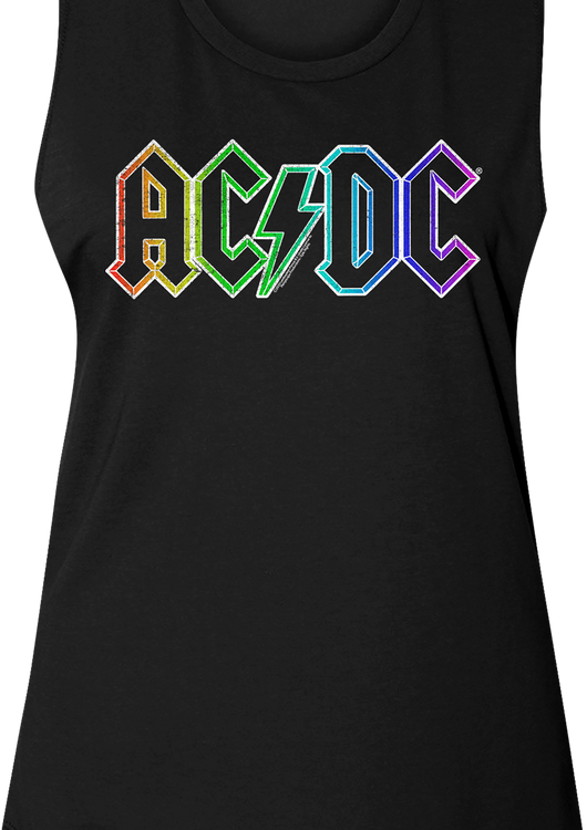 Ladies Neon Logo ACDC Muscle Tank Top - main product image