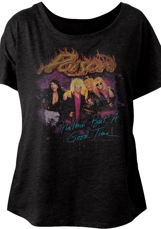 Ladies Nothin' But A Good Time Poison Dolman Shirt - main product image