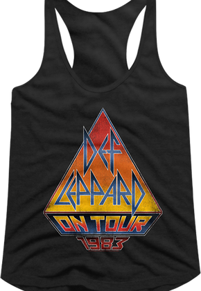Ladies On Tour 1983 Def Leppard Racerback Tank Top