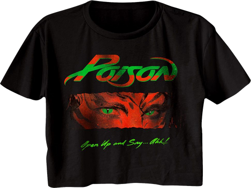 Ladies Open Up and Say Ahh Poison Crop Top - main product image