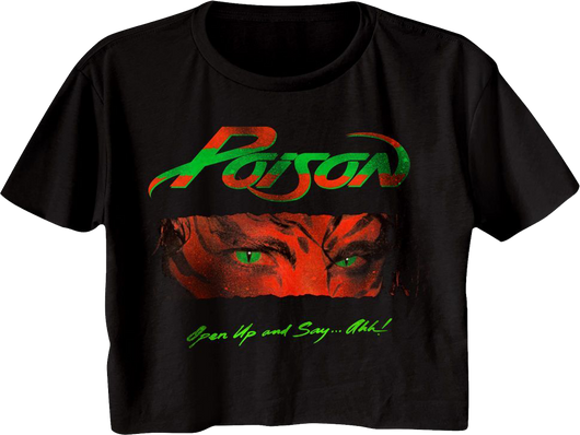 Ladies Open Up and Say Ahh Poison Crop Top - main product image