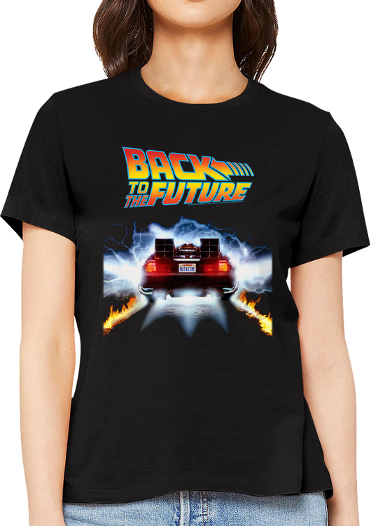 Womens OUTATIME DeLorean Back To The Future Shirt - main product image