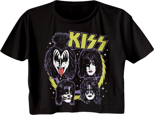 Ladies Outer Space KISS Crop Top - main product image