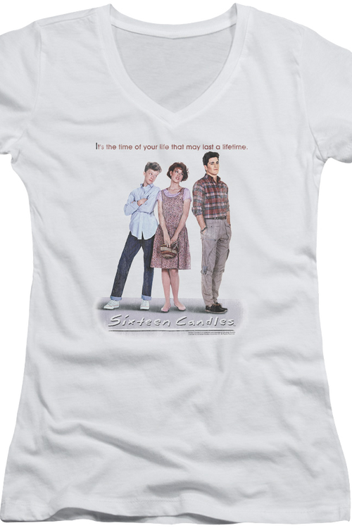 Ladies Poster Sixteen Candles V-Neck Shirtmain product image