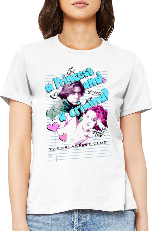 Womens Princess and Criminal Breakfast Club Shirt - main product image