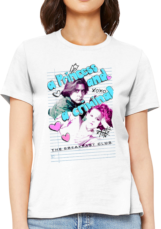 Womens Princess and Criminal Breakfast Club Shirt - main product image