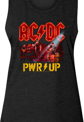 Ladies PWR UP Band Photo ACDC Sleeveless Shirt