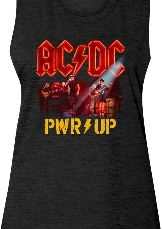 Ladies PWR UP Band Photo ACDC Sleeveless Shirt - main product image