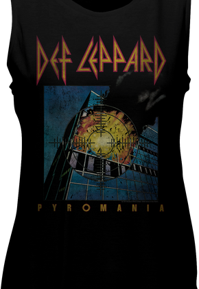 Ladies Pyromania Def Leppard Muscle Tank Top