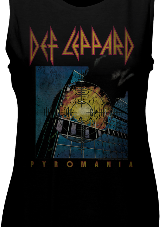 Ladies Pyromania Def Leppard Muscle Tank Top - main product image