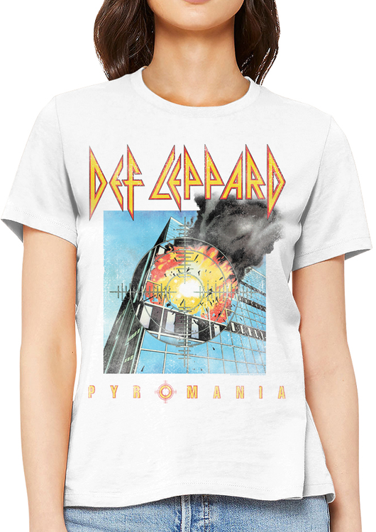 Womens Pyromania Cover Def Leppard Shirt - main product image