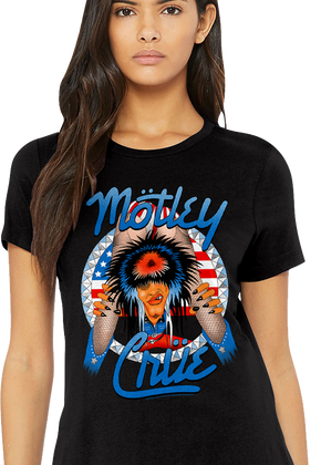 Womens Red White and Crue Allister Fiend Motley Crue Shirt