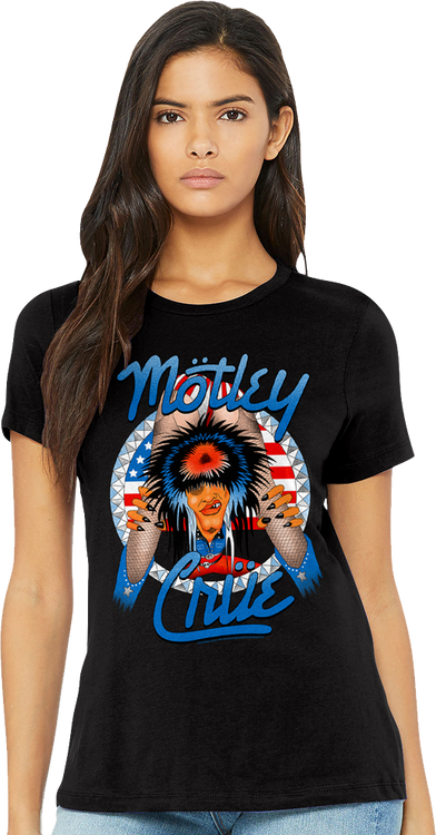 Womens Red White and Crue Allister Fiend Motley Crue Shirt - main product image