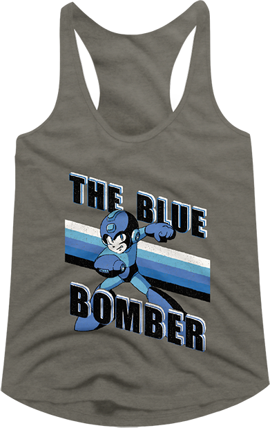 Ladies Retro Blue Bomber Mega Man Racerback Tank Topmain product image