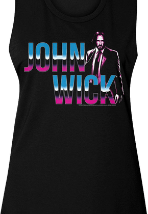 Ladies Retro John Wick Muscle Tank Top