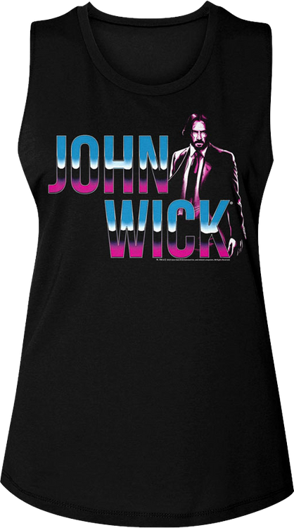 Ladies Retro John Wick Muscle Tank Top - main product image