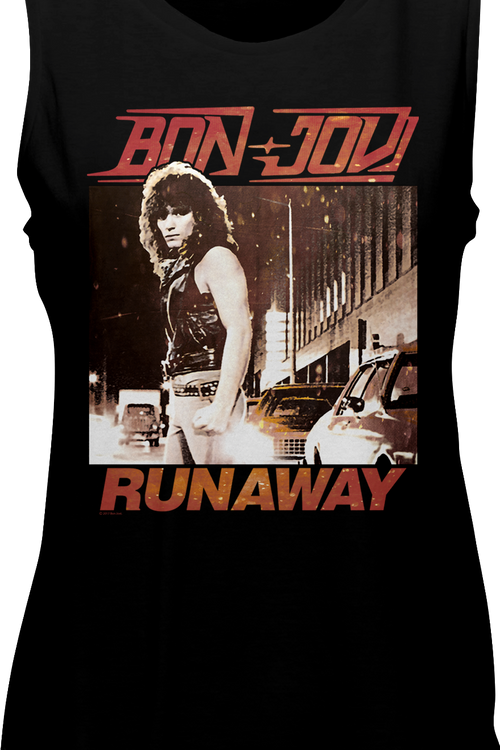 Ladies Runaway Bon Jovi Muscle Tank Topmain product image