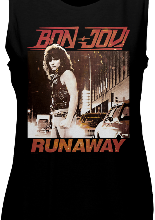 Ladies Runaway Bon Jovi Muscle Tank Top - main product image
