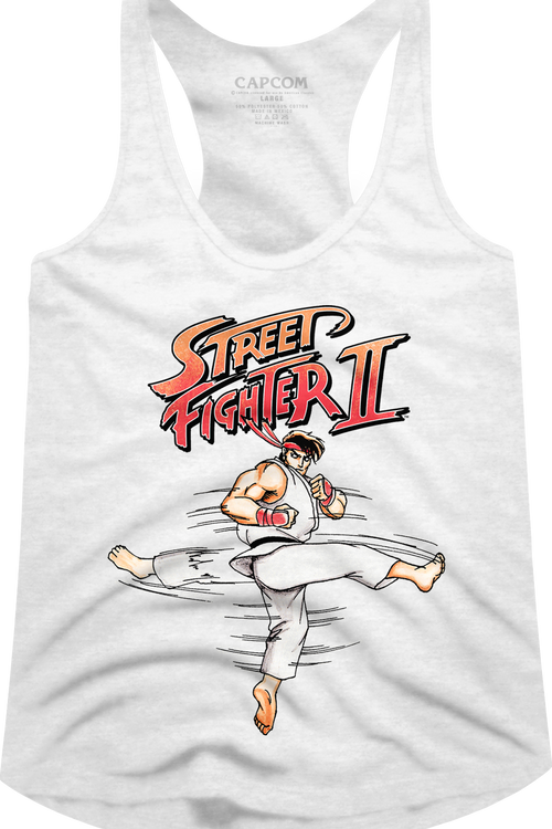 Ladies Ryu Hurricane Kick Street Fighter Racerback Tank Topmain product image