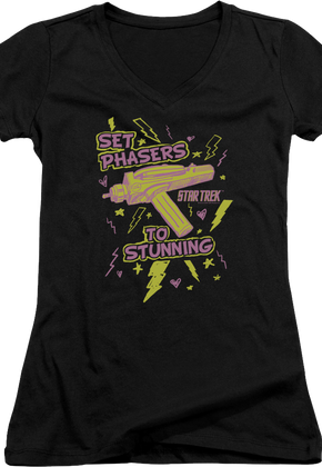 Ladies Set Phasers To Stunning Star Trek V-Neck Shirt