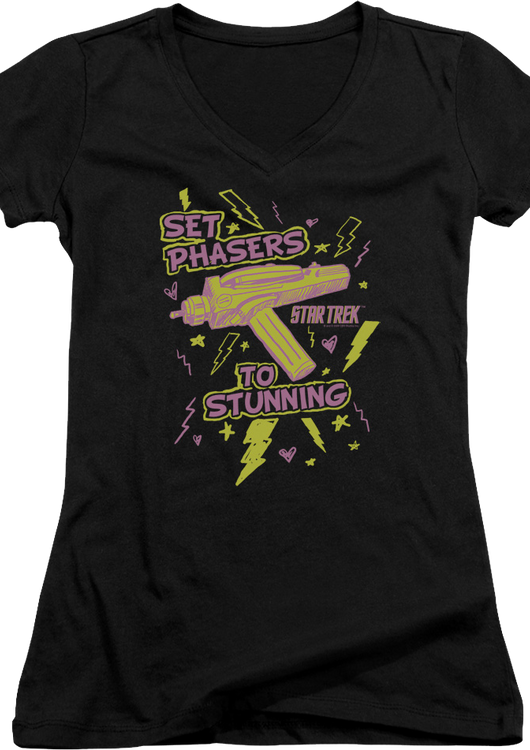Ladies Set Phasers To Stunning Star Trek V-Neck Shirt - main product image