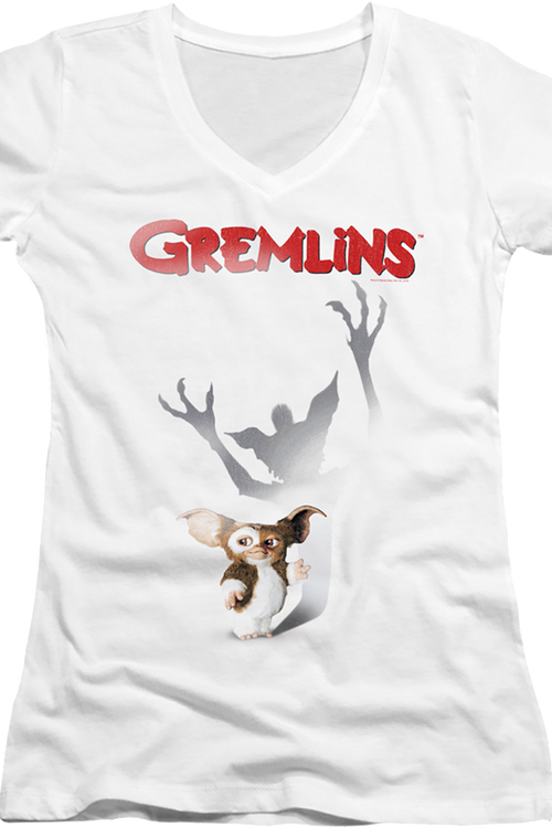 Ladies Shadow Poster Gremlins V-Neck Shirtmain product image