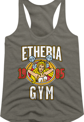 Ladies She-Ra Etheria Gym Masters of the Universe Racerback Tank Top