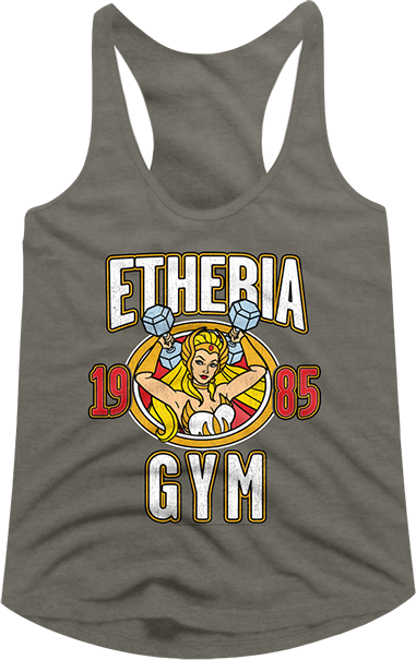 Ladies She-Ra Etheria Gym Masters of the Universe Racerback Tank Top - main product image