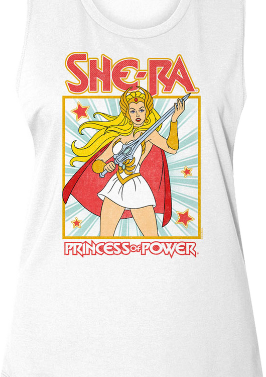 Ladies She-Ra Princess of Power Pose MOTU Muscle Tank Top - main product image