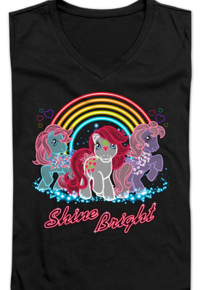 Ladies Shine Bright My Little Pony V-Neck Shirt