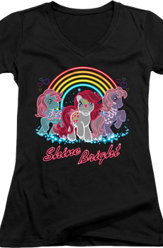 Ladies Shine Bright My Little Pony V-Neck Shirt