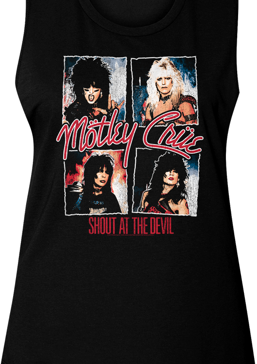 Ladies Shout At The Devil Motley Crue Muscle Tank Top - main product image