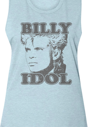 Ladies Sketch Billy Idol Muscle Tank Top