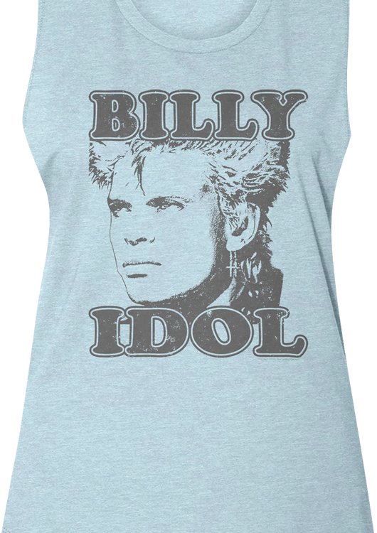 Ladies Sketch Billy Idol Muscle Tank Top - main product image