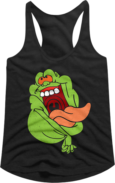 Ladies Slimer Real Ghostbusters Racerback Tank Top - main product image